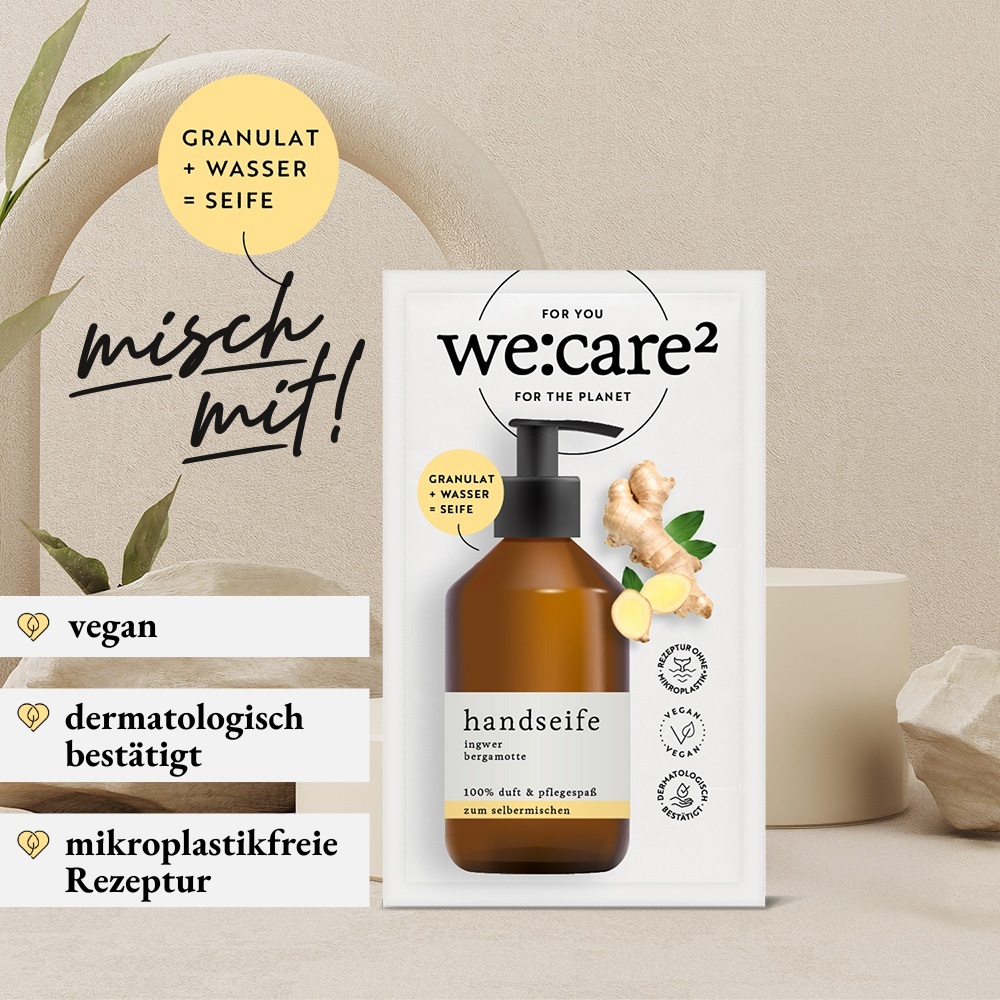 we:care² Handseifen-Granulat Ingwer / Bergamotte