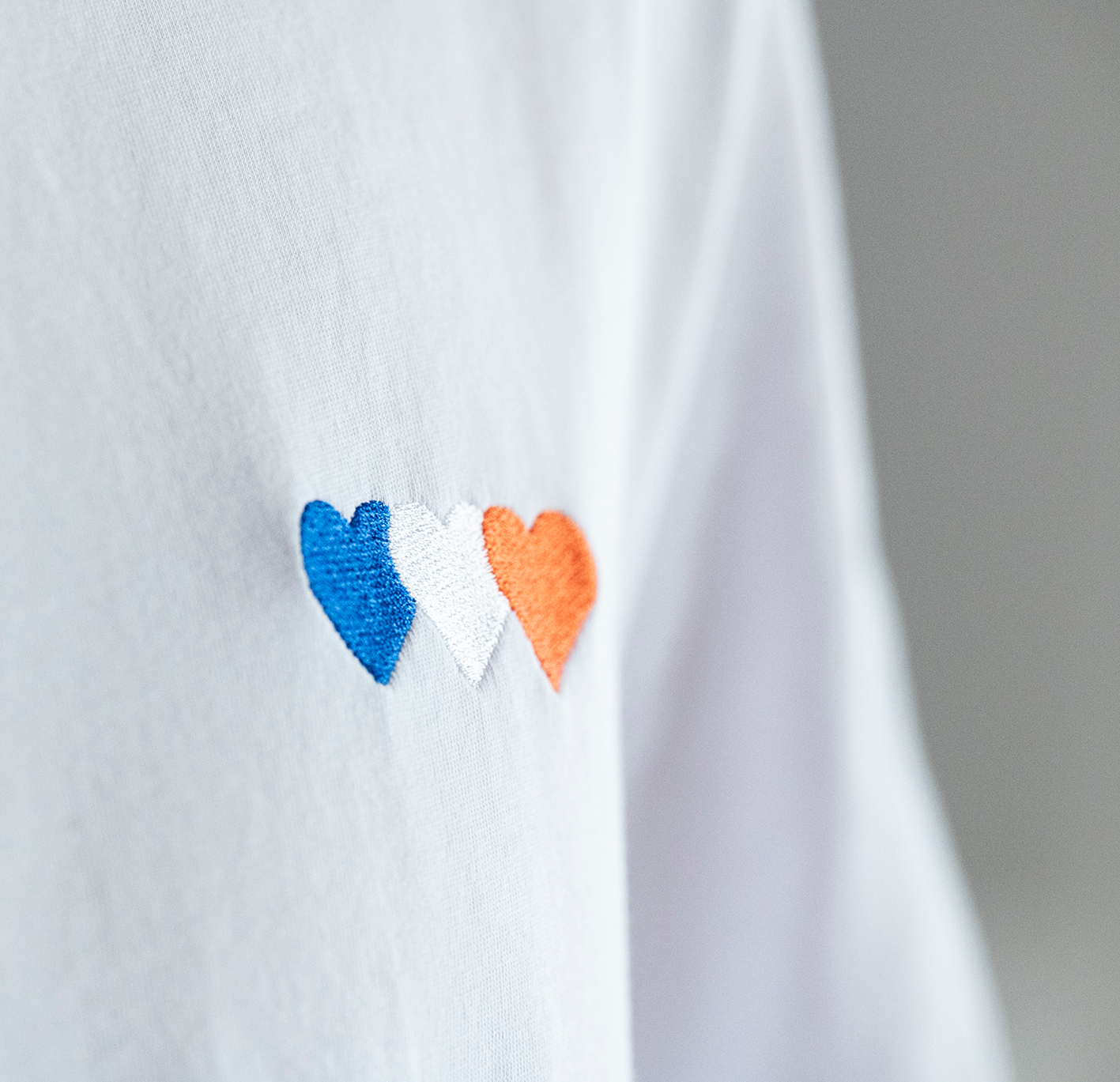 Weißes T-Shirt 3 Herzen