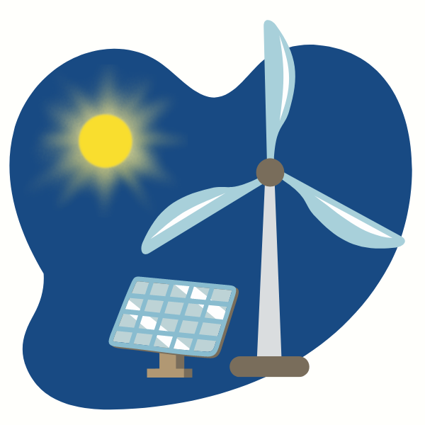 windrad und sonnenselektor